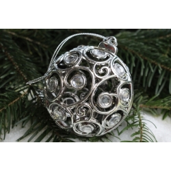 Christmas ball, 10cm diameter, plastic
